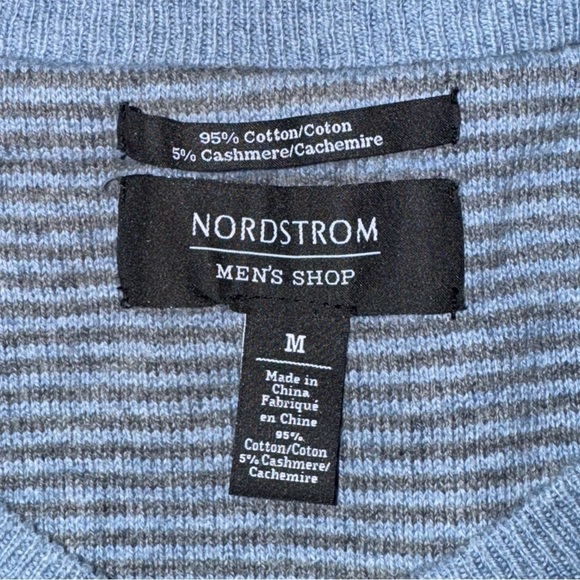 Nordstrom Men’s Shop Cashmere and Cotton Sweater Size Medium - Picture 3 of 7